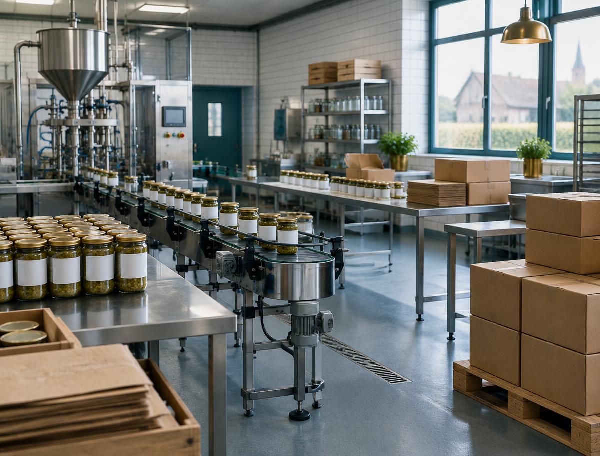 Productielijn van een exporterende voedingsproducent
