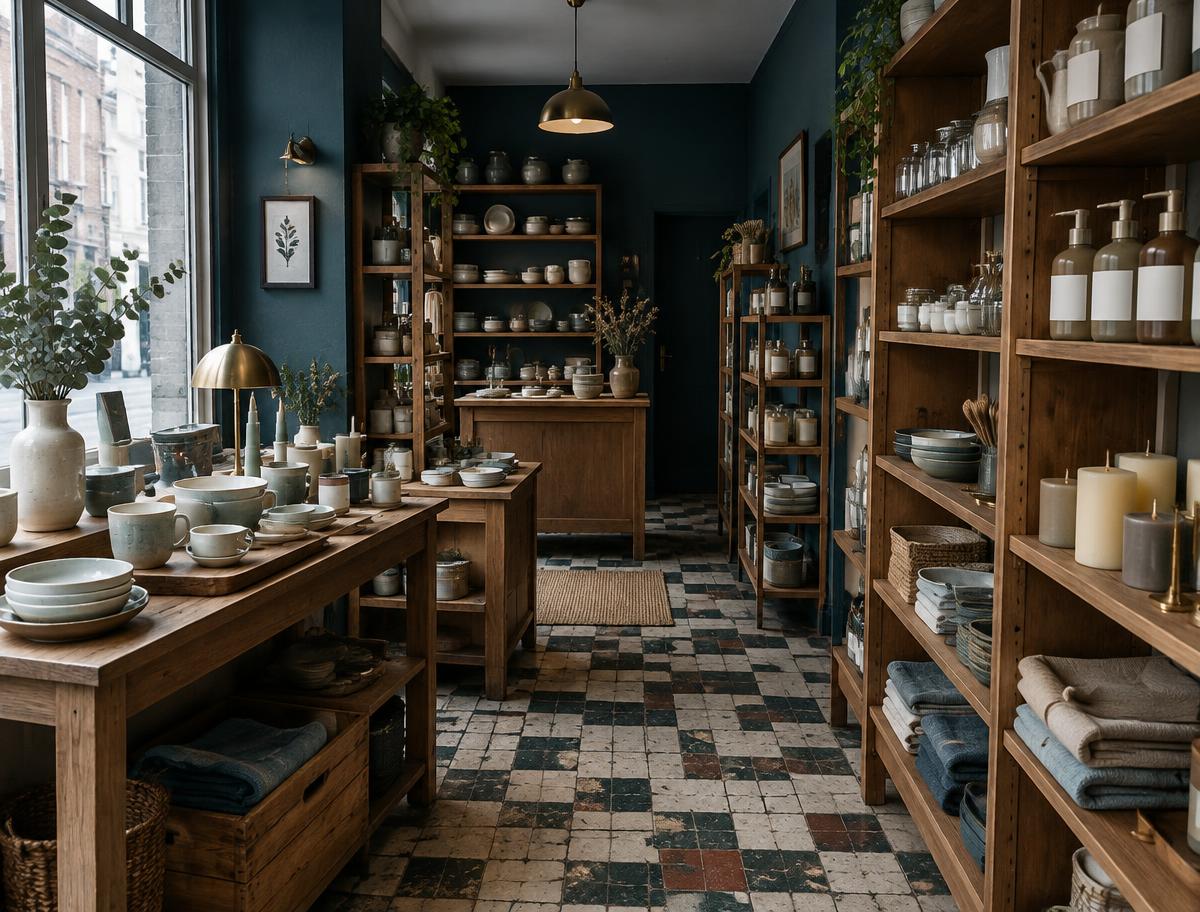 Interieur van een zelfstandige Belgische buurtwinkel