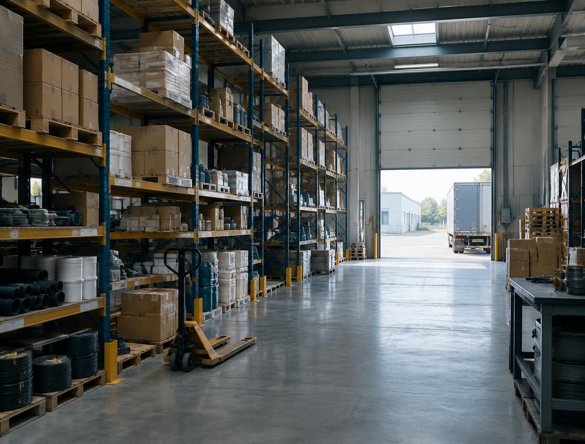 Magazijn van een Belgische groothandel